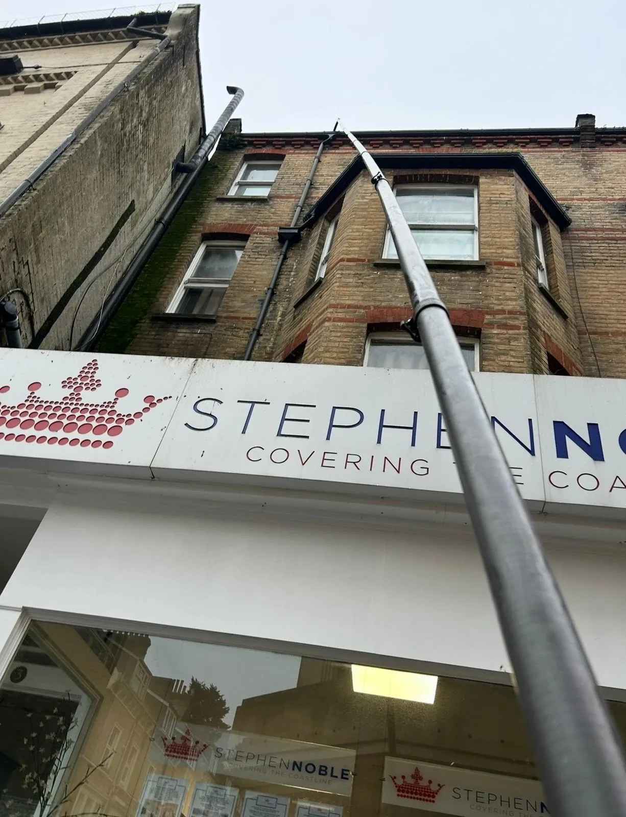Commercial gutter vacuum work