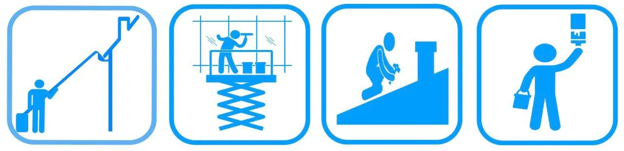 Gutter clearing, high-level access, roof work and softwashing