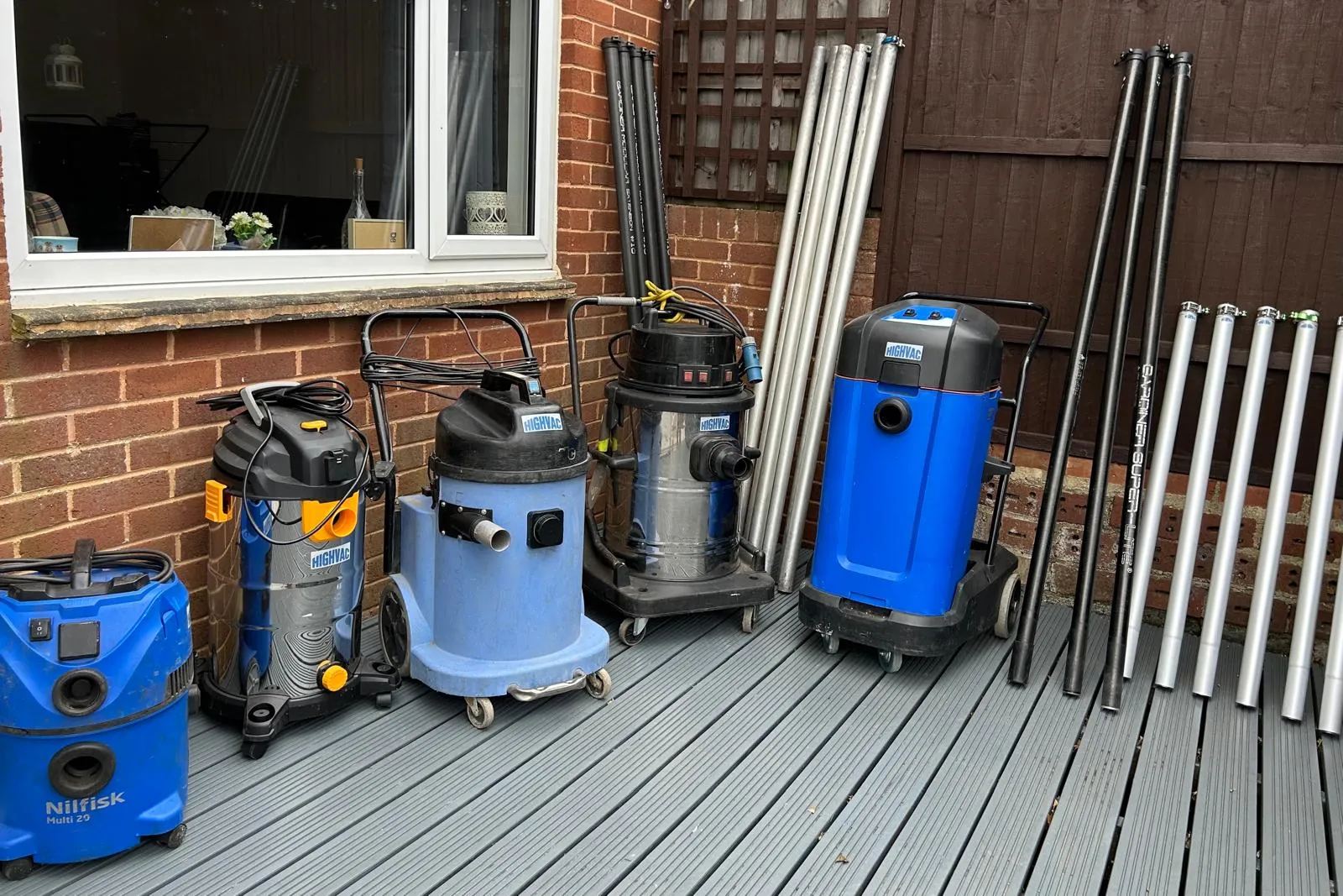 Gutter vacuum equipment range